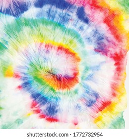 Tie Dye Swirl. Hippie Spiral Shirt. Multi Swirl Background. Multicolor Fabric Tie Dye. Vector Dyed Circle. Abstract Rainbow Batik. Rainbow Hippie. Brush Stripe Tie Die. Spiral Dyed Tie Dye Background