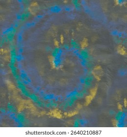 Tie Dye Swirl Paint. Tie Dye Curve Circle. Blue Dyed Print. Blue Swirl Background. Seamless Dark Pastel. Green Vector Tye Die. Print Old Paint Background. Circle Tie Dye Batik. Spiral Black Circle.