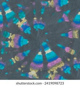 Tie Dye Swirl Paint. Vector Old Paint Background. Circle Tie Dye Batik. Tie Dye Swirl Circle. Green Print Shibori. Spiral Blue Circle. Blue Dark Print. Seamless Dyed Tiedye. Black Curve Watercolour.