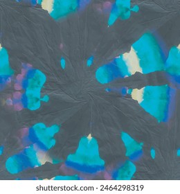 Tie Dye Swirl Print. Seamless Dark Tiedye. Spiral Black Circle. Blue Vector Pattern. Tie Dye Curve Circle. Blue Dyed Print. Circle Tie Dye Print. Green Swirl Watercolour. Paint Old Round Background.