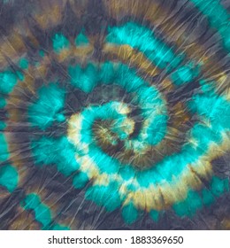 Tie Dye Swirl. Spiral Hippie Boho. Blue Yellow Swirl. Black Yellow Blue Abstract Pattern. Golden Spiral Print. Black Vector Dyed Space Swirl Magic Tie Dye. Brush Stripe Tie Dye. Spiral Blue Background