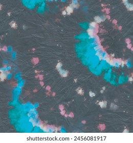 Tie Dye Swirl Vector. Blue Print Pattern. Blue Dyed Print. Seamless Dark Circle. Spiral Green Circle. Tie Dye Swirl Circle. Paint Old Paint Pattern. Black Curve Background. Circle Tie Dye Batik.