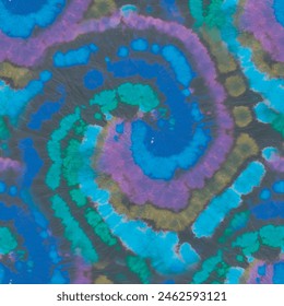 Tie Dye Swirl Vector. Circle Tie Dye Print. Paint Old Round Pattern. Black Print Tye Die. Spiral Blue Circle. Tie Dye Curve Circle. Green Swirl Tie Dye. Neon Dark Print. Abstract Dyed Tiedye.