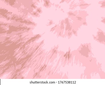 Tie Dye Twist Vector. Pink Ink Fabric. Spiral Watercolor Pattern. Pastel Vector Print. Trendy Fashion Twist. Natural Artistic Bohemian Pattern. Beautiful Hand Drawn Bohemian Painting.