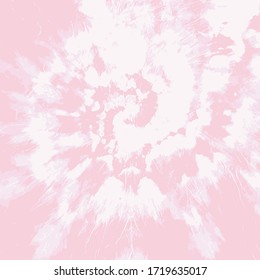 Tie Dye Twist Vector. Psychedelic Swirl. Pink Ink Background. Hypnotic Dip Dyed Textile. Orchid Smoke Fashion. Watercolor Brush Print. Rose Bohemian Spiral. English Rose Hippie Effect.