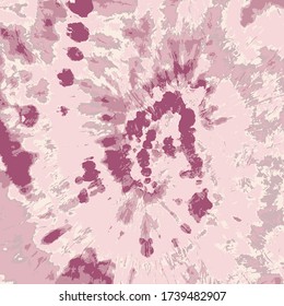 Tie Dye Twist Vector. Psychedelic Swirl. Rose Ink Wallpaper. Bohemian Shibori Painting. Ballet Slipper Textile. Watercolor Brush Paint. Pink Hypnotic Circle. English Rose Urban Shirt.