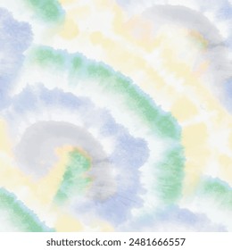 Tie Dye Vector Boho. Gray Swirl Watercolor. Seamless Grunge Print. Tye Vector Texture. Blue Tie Dye Shirt. Yellow Grey Batik. Vector White Tie Dye. Seamless Grunge Pattern. Brush Yellow Background.