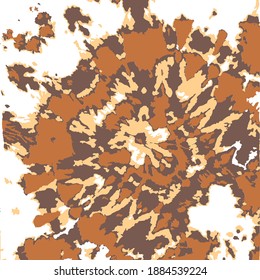 Tie dye Vector. Ethnic Background. Beige Artistic Modern Batik. Brown Batik Brush. Tie Dye Design. Space Dyed Fabric. Vector Fabric Print. Tie Dye Circle. Hippie Fabric. Ink Textured.