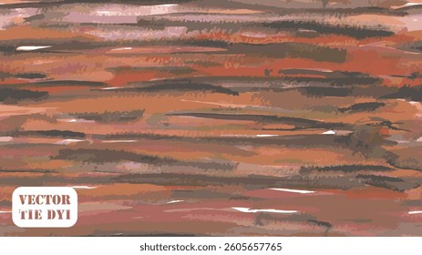 Tie Dye Vector Pattern.  Africa Lines. Textile Gradient. Brush Stroke Animal Skin Repeat Print.  Geometric Zebra Stripes Abstract Background. Gold Brown Watercolor Seamless Digital Ikat Texture. 