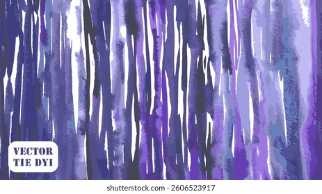 Tie Dye Vector Pattern.  Geometric Zebra Stripes Abstract Background. Watercolor Seamless Digital Ikat Texture.  Africa Lines. Textile Gradient. Brush Stroke Animal Skin Repeat Print.  Blue and Indigo