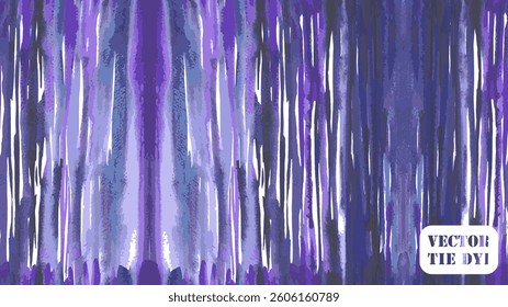 Tie Dye Vector Pattern.  Watercolor Seamless Digital Ikat Texture.  Africa Lines. Geometric Zebra Stripes Abstract Background. Blue and Indigo Textile Gradient. Brush Stroke Animal Skin Repeat Print. 