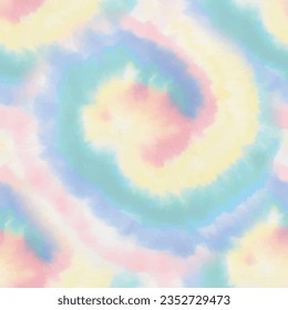 Tie Dye Vector. Rainbow Tiedye Pattern. Gradient Blue Repeat. Red 1960 Tye Dye. Circle Peace Round. Tie Dye Swirl. Blue Color Swirl Background. Spiral Rainbow Tiedye. Vector Bright Watercolor