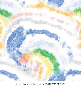 Vector Tie Dye. Patrón Tiedye sin costuras. Repetición roja de 1960. Corazón de música Tiedye. Espiral Rainbow Tiedye. Remolino de tinta. Repetición de azul psicodélico. Patrón de remolino de color azul. Fondo de Unicornio de Vector