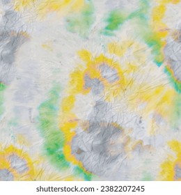 Tie Dye Vector Shirt. Abstract Tiedye Texture. Gray Yellow Swirl. Blue Shirt Background. Vector Dye Background Blue Seamless Shirt. Vector Blue Print. White Yellow Culture. Gray Yellow Brush Tie Dye.