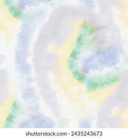 Tie Dye Vector Shirt. Yellow Dye Background Gray Yellow Swirl. Blue Seamless Swirl. Brush Yellow Texture. Yellow Grey Batik. Gray Shirt Watercolor. Blue Vector White Grunge. Abstract Fabric Tie Dye.