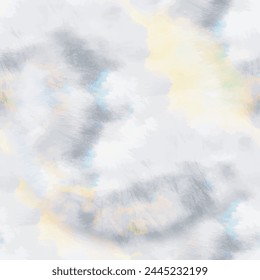 Tie Dye Vector Shirt. Yellow Green Grunge. Yellow Grey Batik. Seamless Tie Dye Batik. Colorful Grunge Pattern. Tye Vector Texture. Blue Grunge Shirt. Blue Swirl Watercolor. Brush Vector Background.