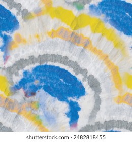 Tie Dye Yellow Boho. Vector Dyed Batik. Yellow Green Tie Dye. Japanese Tiedye Texture. Grey Tie Dye Shirt. Seamless Grunge Shirt. Tye Green Culture. White Vector Background. Blue Swirl Background.