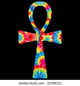 Tie Dyed Ankh