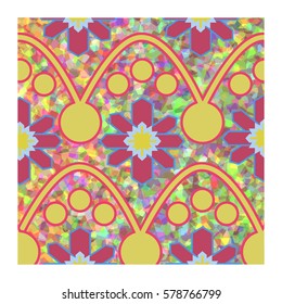 Tie Dyed Floral Pattern