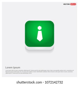 Tie flat designGreen Web Button