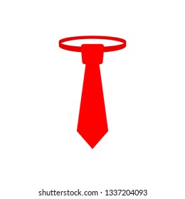 Tie flat icon illustration isolated on white background