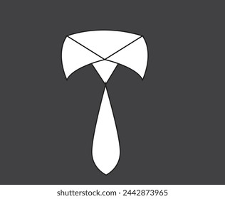 Tie flat icon. Illustration for web and mobile design. Eps10