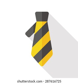 tie flat icon with long shadow