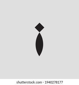 Tie flat icon. Man fashion symbol. Logo design element