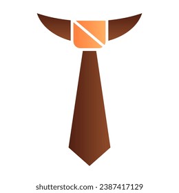 Tie flat icon. Necktie color icons in trendy flat style. Formal clothes gradient style design, designed for web and app. Eps 10