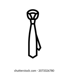 tie formalwear accessory line icon vector. tie formalwear accessory sign. isolated contour symbol black illustration