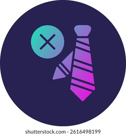 Tie Glyph Circle Gradient Icon