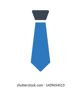 tie glyph color vector icon