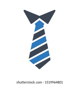 tie glyph colour line vector icon