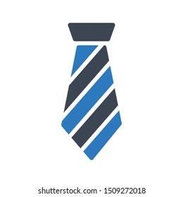 tie glyph colour vector icon