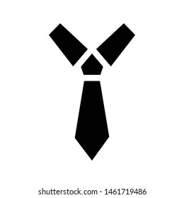tie glyph flat vector icon