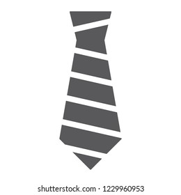 Tie glyph icon, clothing and formal, necktie sign, vector graphics, a solid pattern on a white background, eps 10.