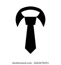 Gráfico de Vector de ilustración de icono de glifo de corbata. Gráfico simple del Vector de la ilustración del elemento, conveniente para el App, los Sitios web, y las presentaciones aisladas en el fondo blanco