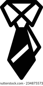 Tie Glyph Icon - Single Icon, Vector