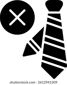 Tie Glyph Icon Vector Design