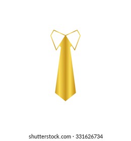 Tie - gold vector icon