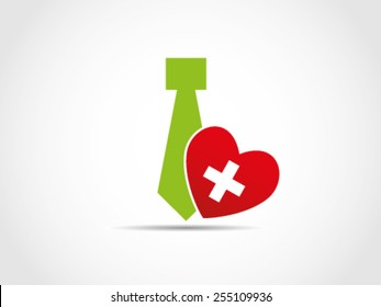 Tie Heart Health Care Insurance Employee Workers