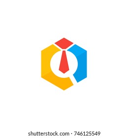 Tie Hexagonal Job Search Logo