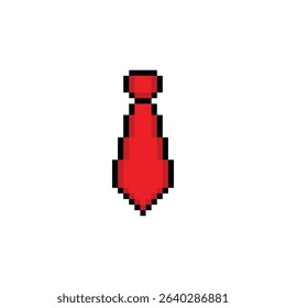 tie icon 8 bit, pixel art 8-bit icon for game  logo. 