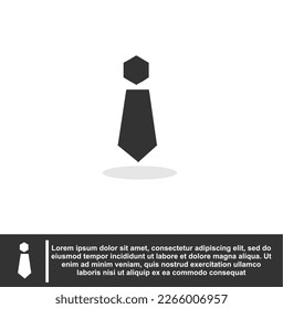 Tie icon in black and white colour