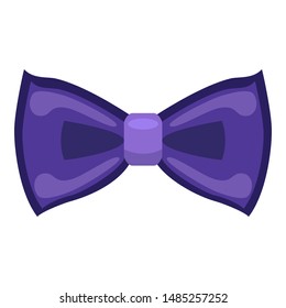 Tie icon. Bow ribbon illustration.  Colored collection by flat pattern style. Isolated Necktie symbol. Neckcloth logo. Vector celebration concept.