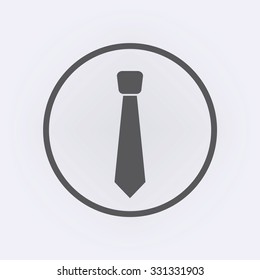 Tie icon in circle . Vector illustration