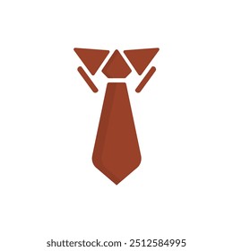 tie icon with a collar on a white background, vector illustration