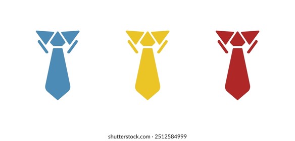 tie icon with a collar on a white background, vector illustration