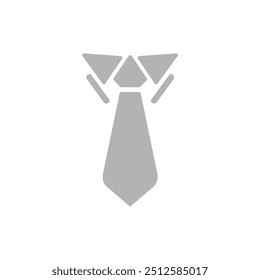 tie icon with a collar on a white background, vector illustration