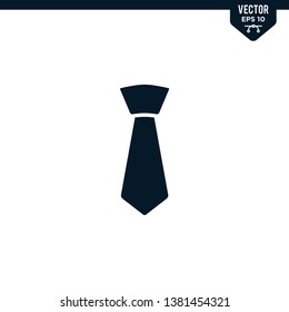 Tie icon collection in glyph style, solid color vector